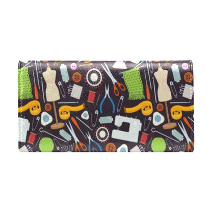 Sewing Equipment Print Design LKS308 Women's Trifold Wallet