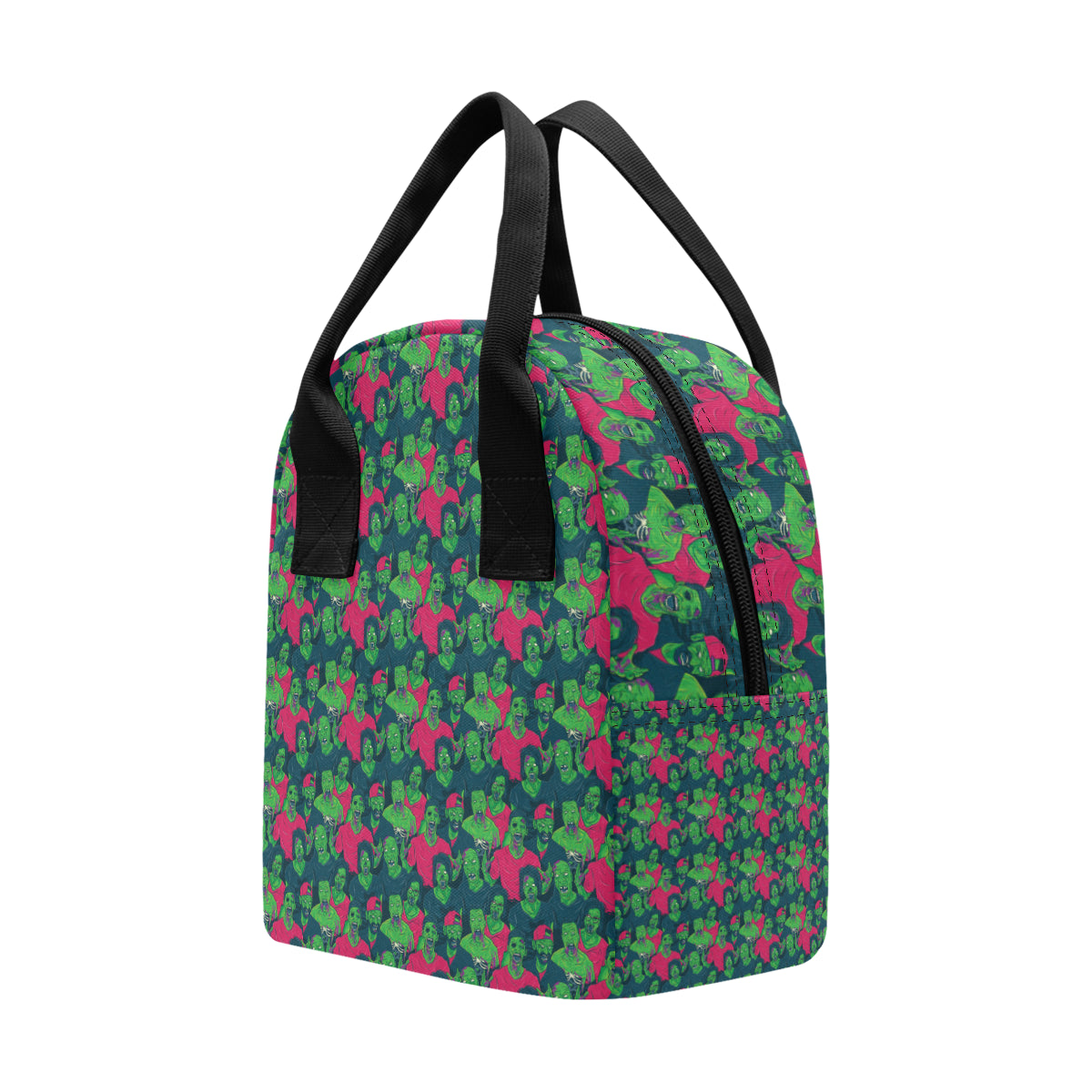Zombie Themed Design Pattern Print Insulated Lunch Bag