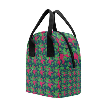 Zombie Themed Design Pattern Print Insulated Lunch Bag