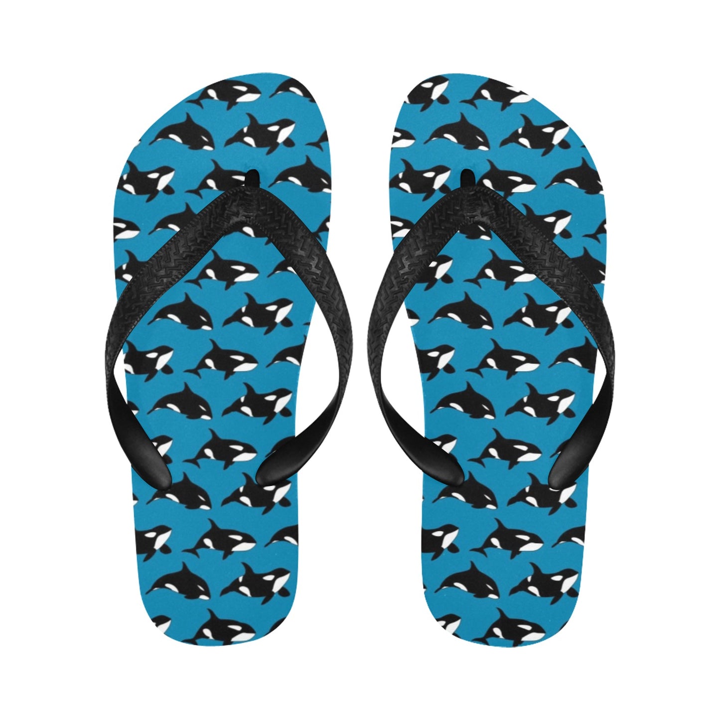 Whale Print Design LKS304 Flip Flops