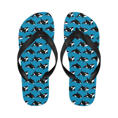 Whale Print Design LKS304 Flip Flops