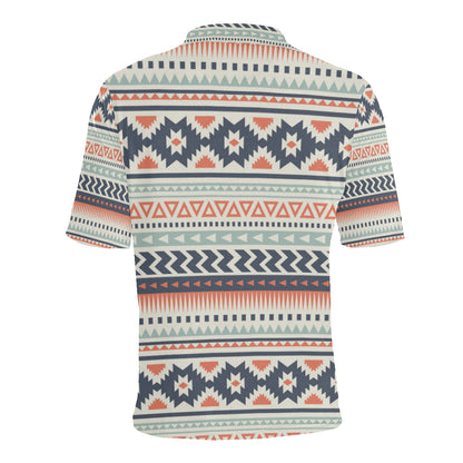 Tribal Aztec vintage pattern Men Polo Shirt