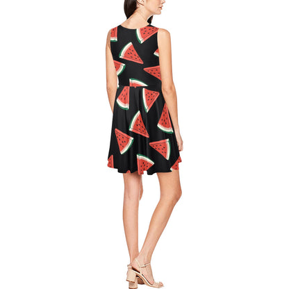 Watermelon Pattern Print Design WM01 Sleeveless Dress