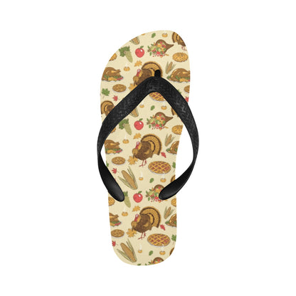 Thanksgiving Print Design LKS302 Flip Flops