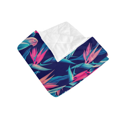Tropical Flower Pattern Print Design TF024 Premium Quilt