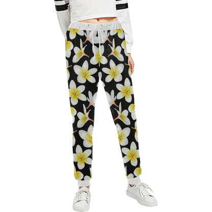 Yellow Plumeria Hawaiian Flowers Unisex Sweatpants