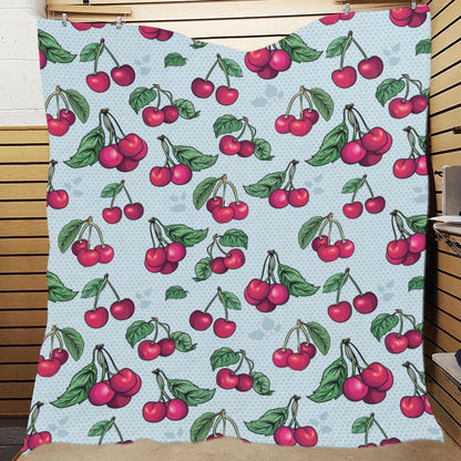 Cherry Pattern Print Design CH01 Premium Quilt