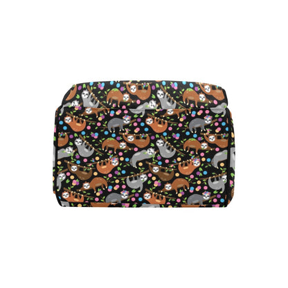 Sloth Print Design LKS306 Diaper Bag Backpack