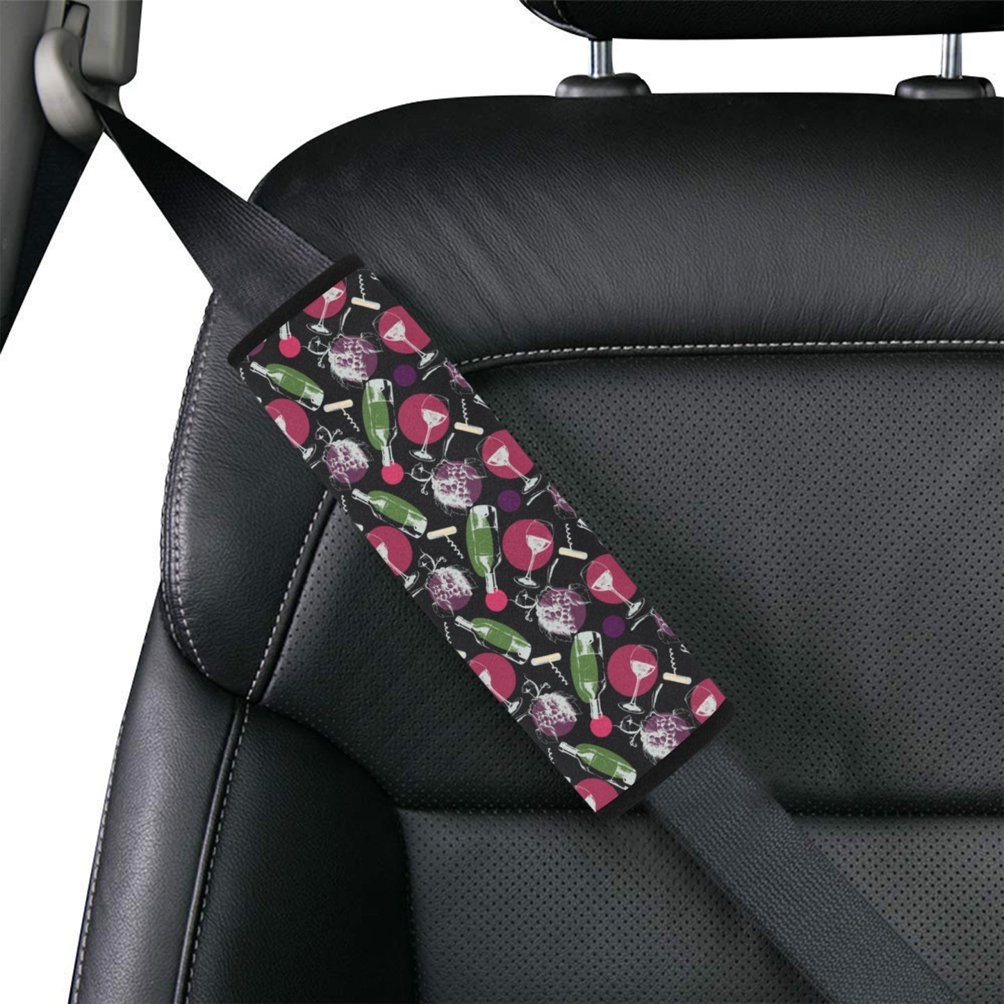 Wine Print Design LKS307 Car Seat Belt Cover