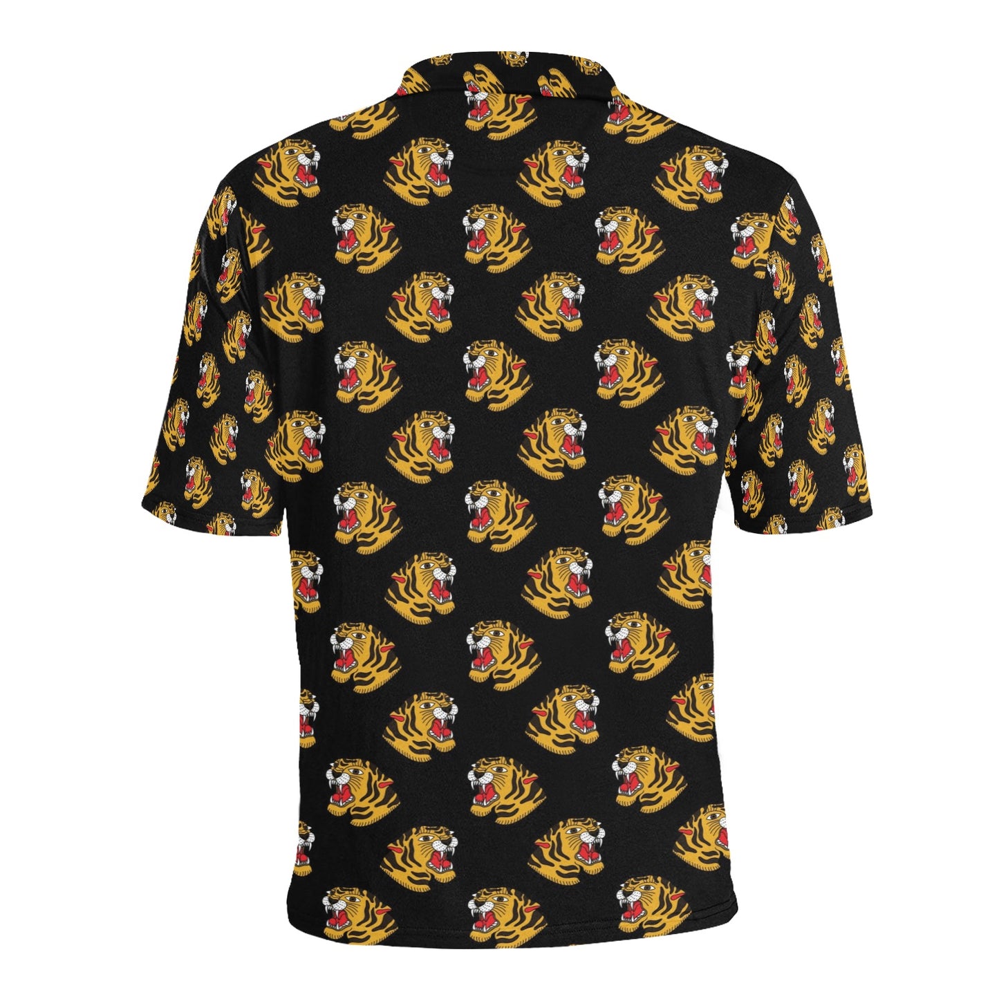 Tiger Head Print Design LKS306 Men Polo Shirt