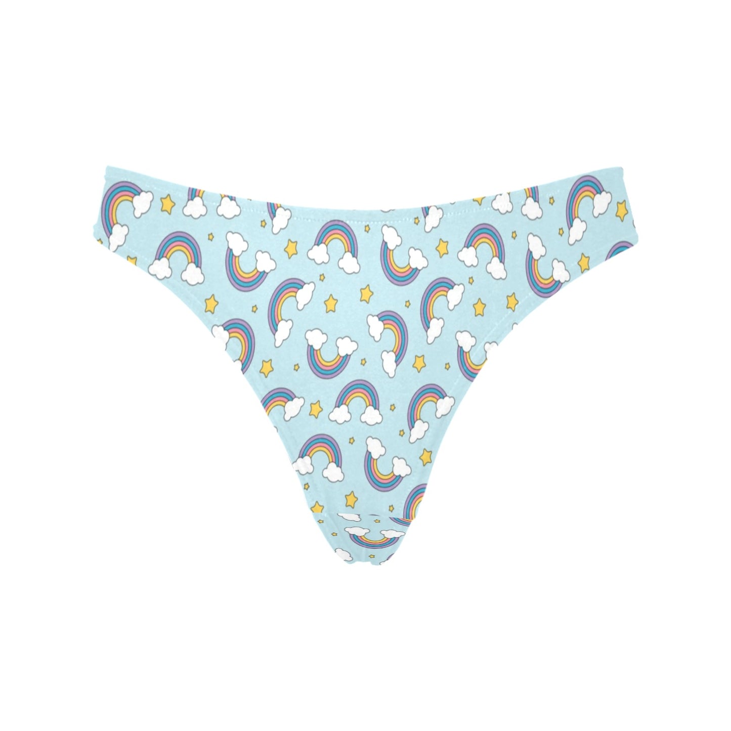 Rainbow Cloud Print Pattern Women's Thongs