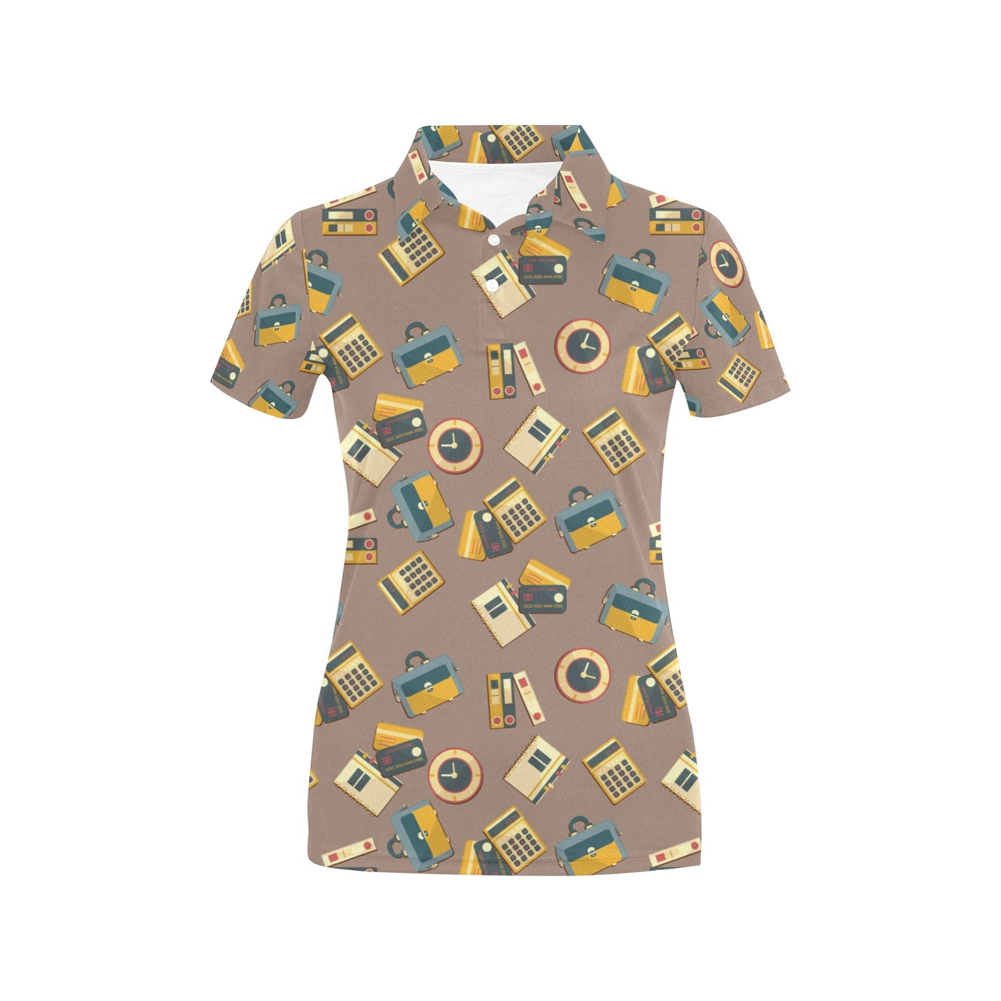 Accounting Financial Pattern Print Design 03 Women's Polo Shirt