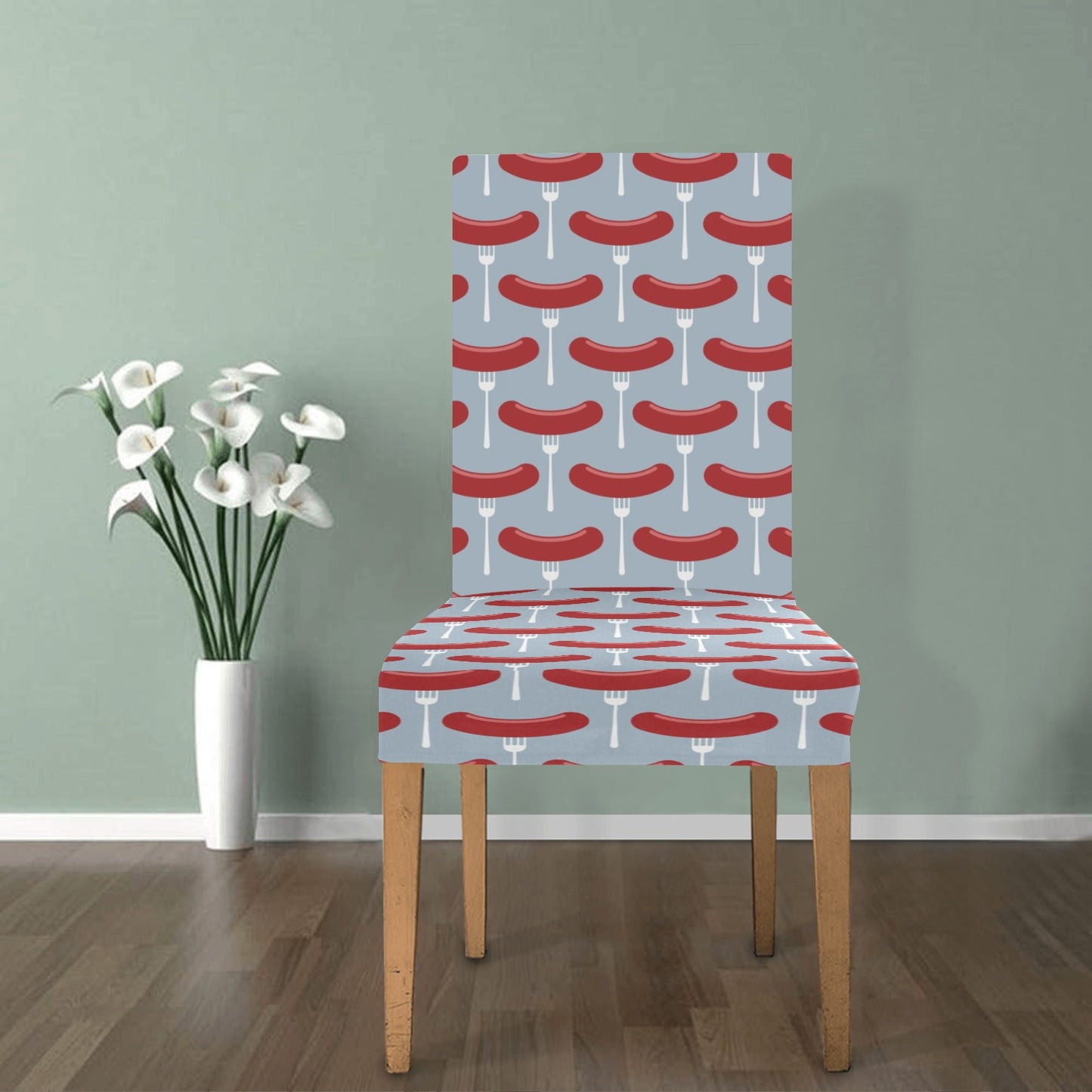 Sausage Print Design LKS301 Dining Chair Slipcover
