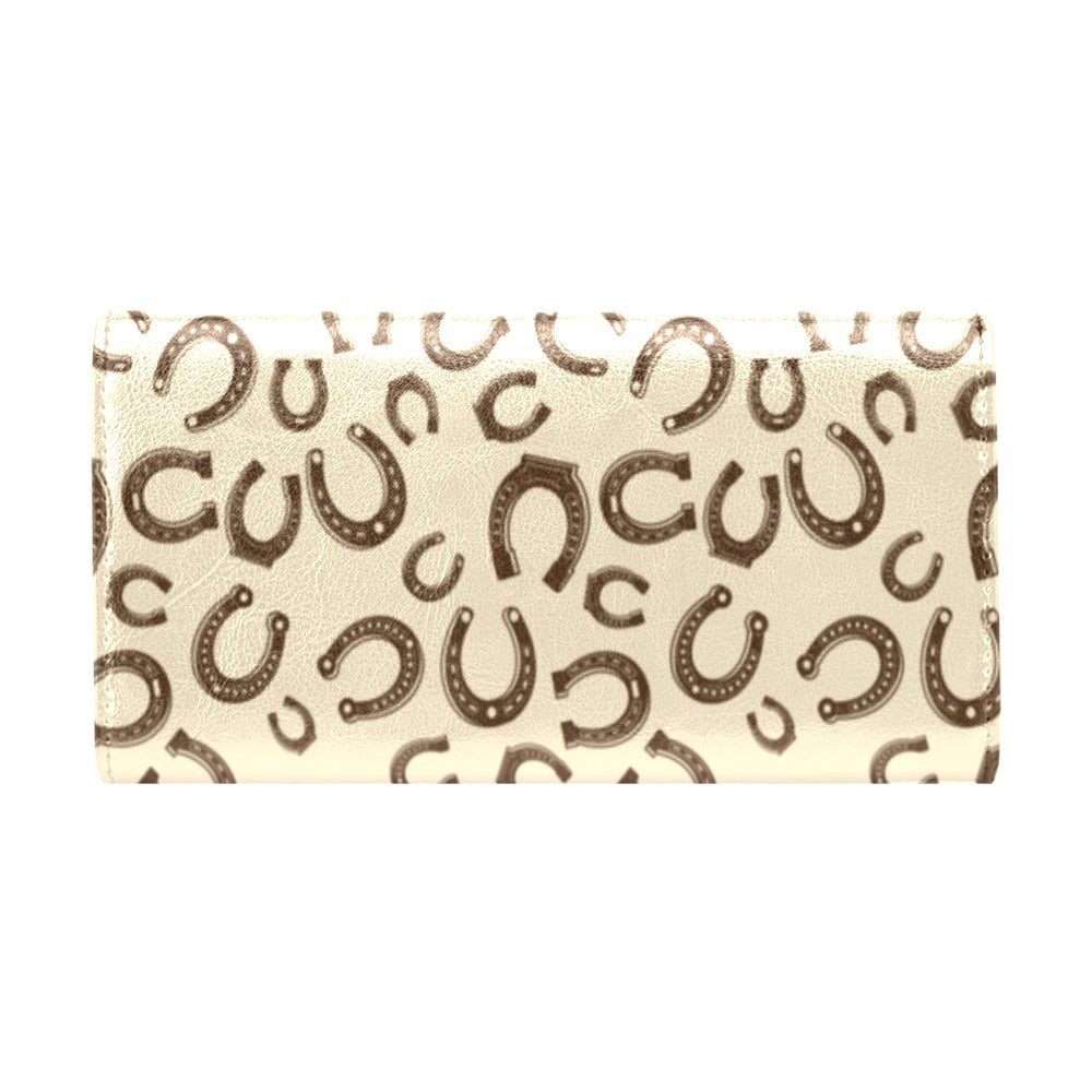Horseshoe Print Design LKS302 Women's Trifold Wallet