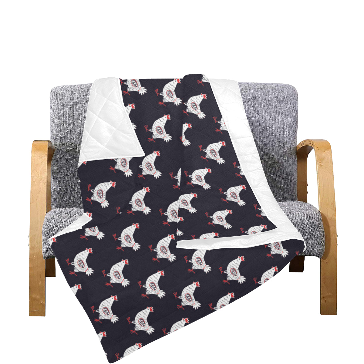 Chicken Pattern Print Design 03 Premium Quilt