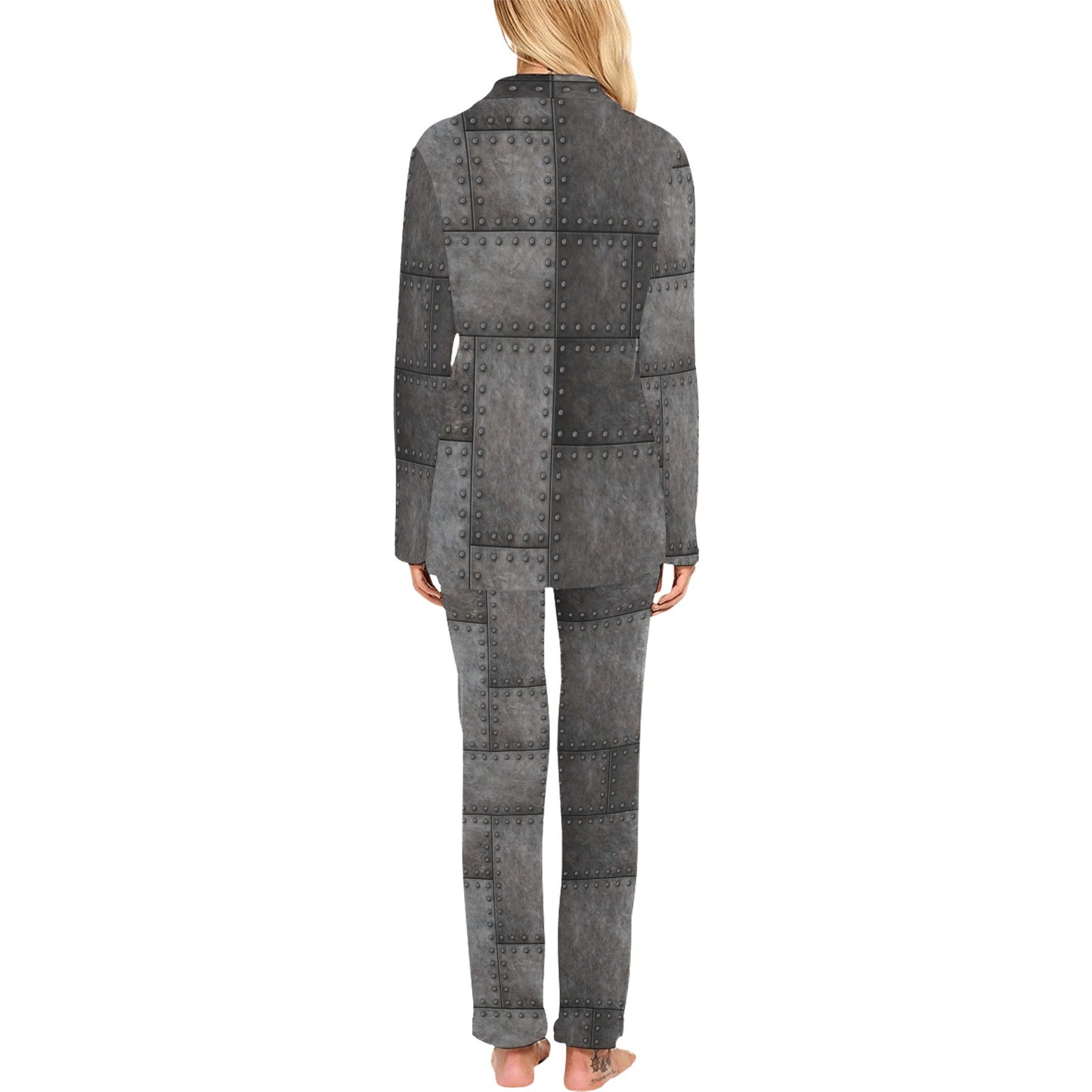 Armor Pattern Print Design 02 Women's Long Pajama Set