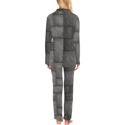 Armor Pattern Print Design 02 Women's Long Pajama Set
