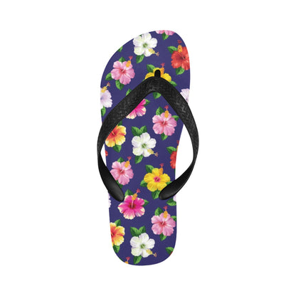 Hibiscus Colorful Print Design LKS301 Flip Flops