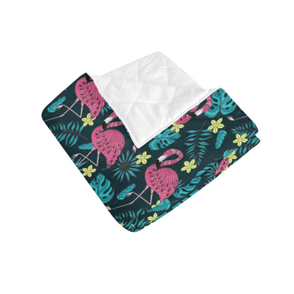 Flamingo Print Pattern Premium Quilt