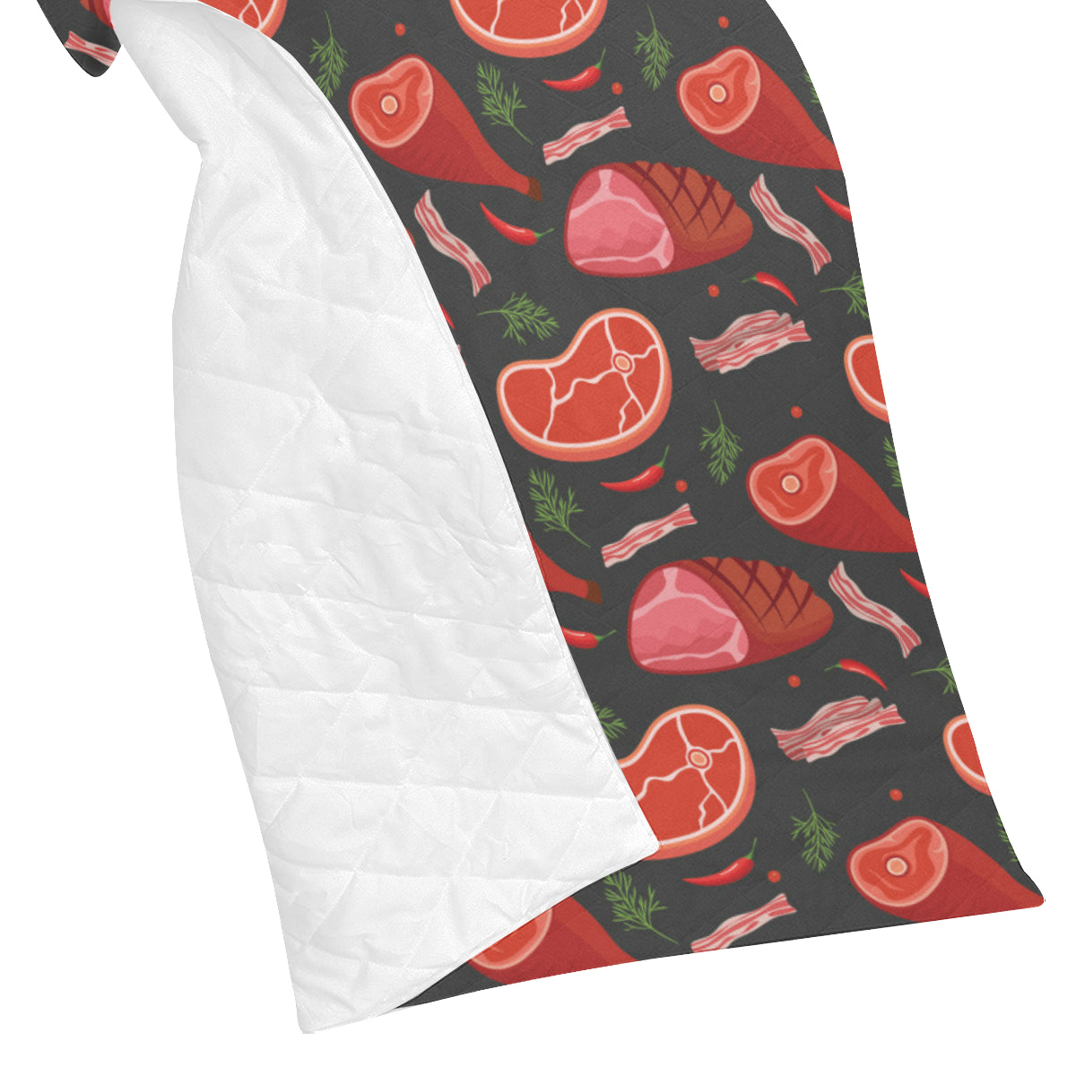 Meat Pattern Print Design 03 Premium Quilt