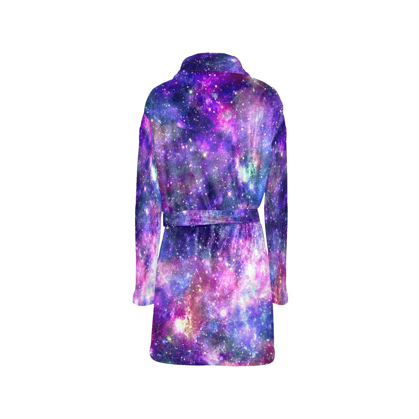 Galaxy Night Stardust Space Print Women's Fleece Robe