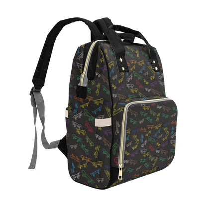 Skateboard Print Design LKS301 Diaper Bag Backpack