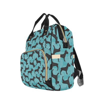 Schnauzers Pattern Print Design A01 Diaper Bag Backpack