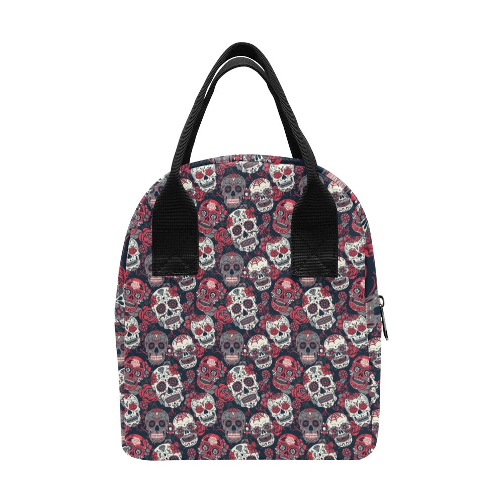 Sugar Skull Print Design LKS303 Insulated Lunch Bag