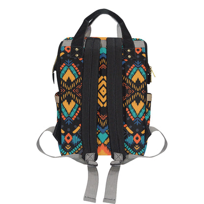 Kente Pattern Print Design 05 Diaper Bag Backpack