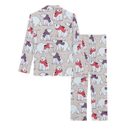 Polar Bear Pattern Print Design PB04 Women's Long Pajama Set