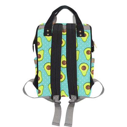Avocado Pattern Print Design AC012 Diaper Bag Backpack