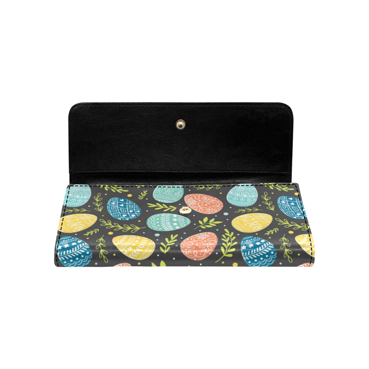 Easter Eggs Pattern Print Design RB01 Women's Trifold Wallet
