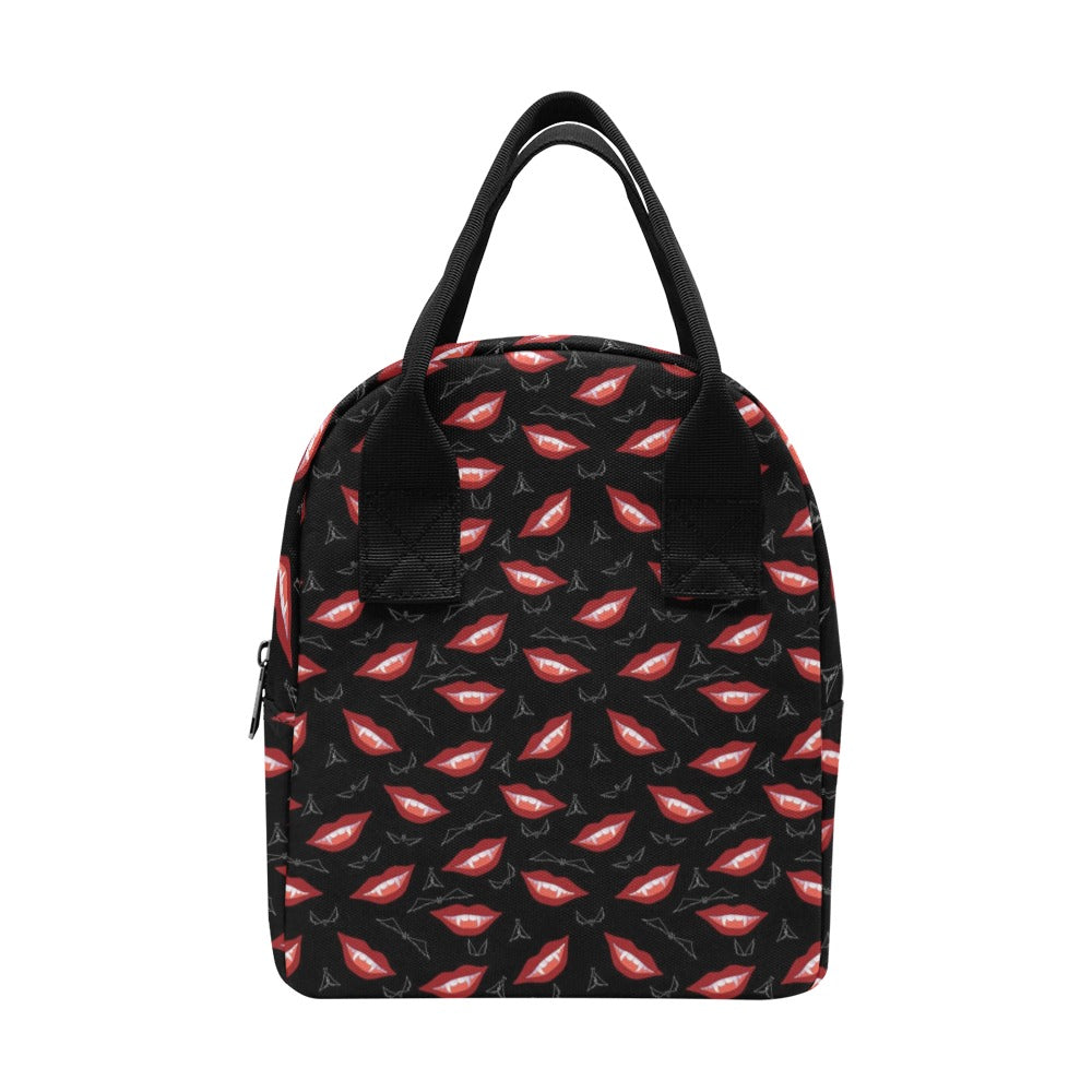 Vampire Lips Print Design LKS301 Insulated Lunch Bag