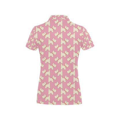Scottish Terriers Print Design LKS306 Women's Polo Shirt