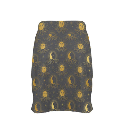 Sun Moon Print Design LKS305 17" Golf & Pickleball Skort with Pockets