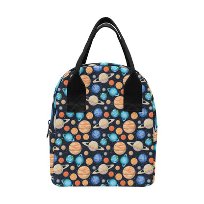 Planet Colorful Print Design LKS301 Insulated Lunch Bag