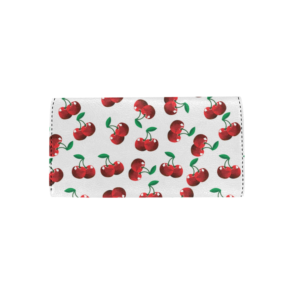 Cherry Pattern Print Design 01 Women's Trifold Wallet