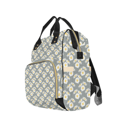 Daisy Pattern Print Design DS09 Diaper Bag Backpack