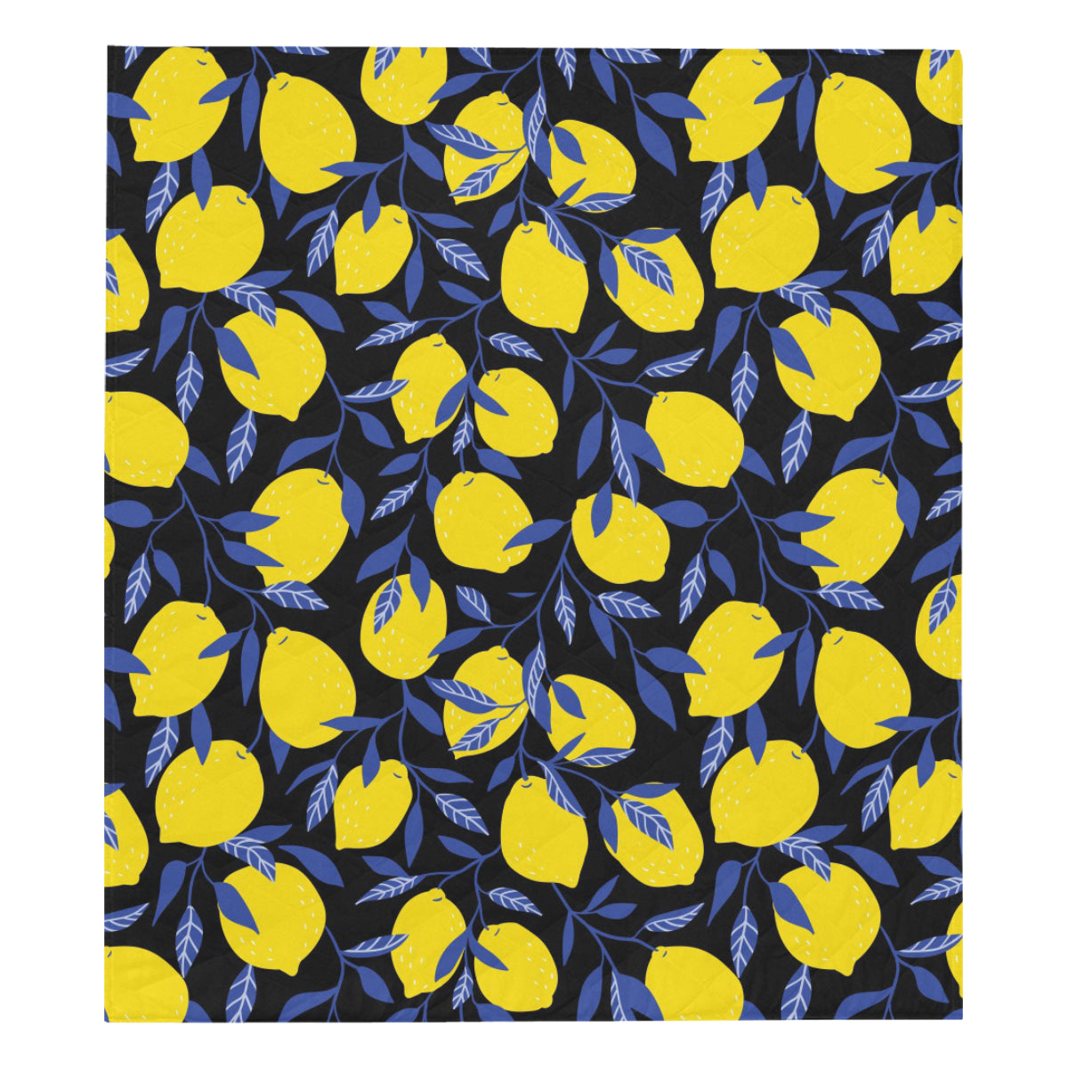 Lemon Pattern Print Design LM01 Premium Quilt