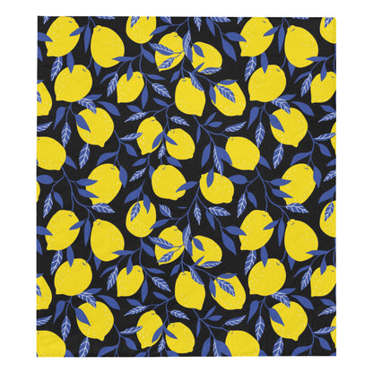 Lemon Pattern Print Design LM01 Premium Quilt