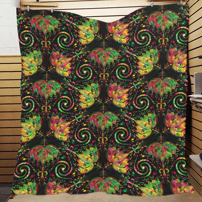 lotus Boho Pattern Print Design LO09 Premium Quilt