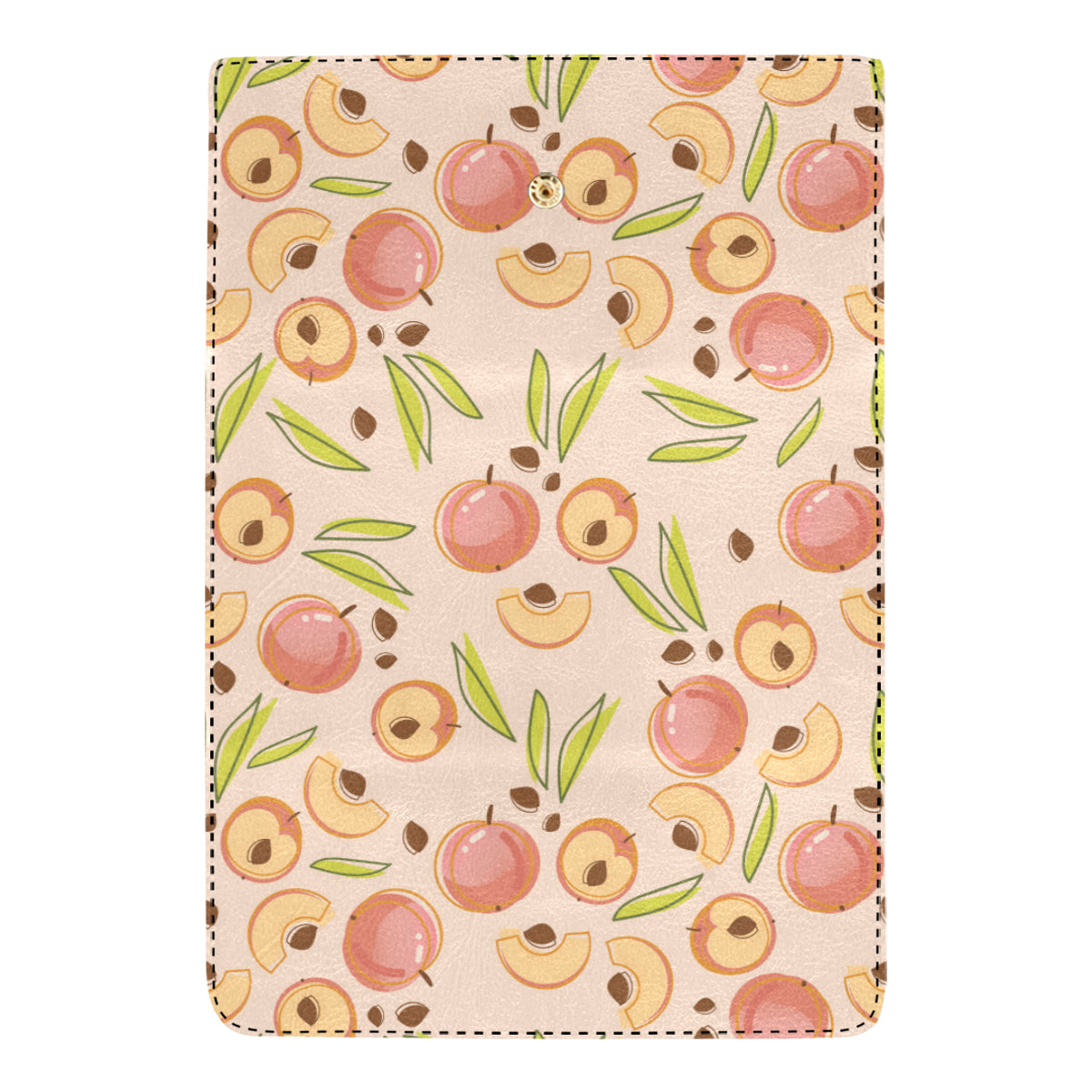 Peach Pattern Print Design A01 Women's Trifold Wallet