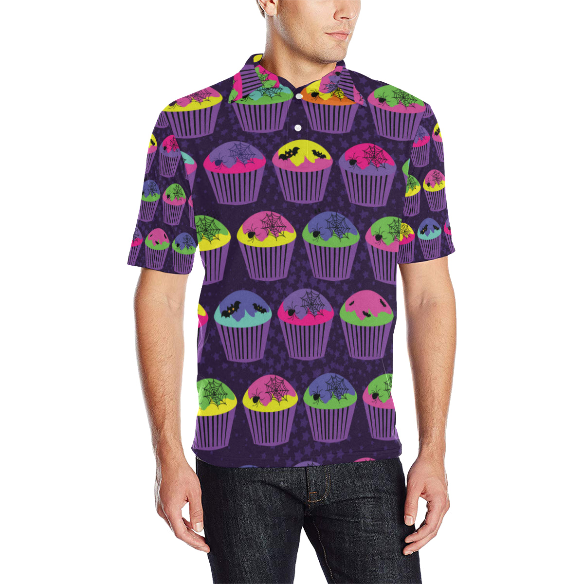 CupCake Halloween Men Polo Shirt