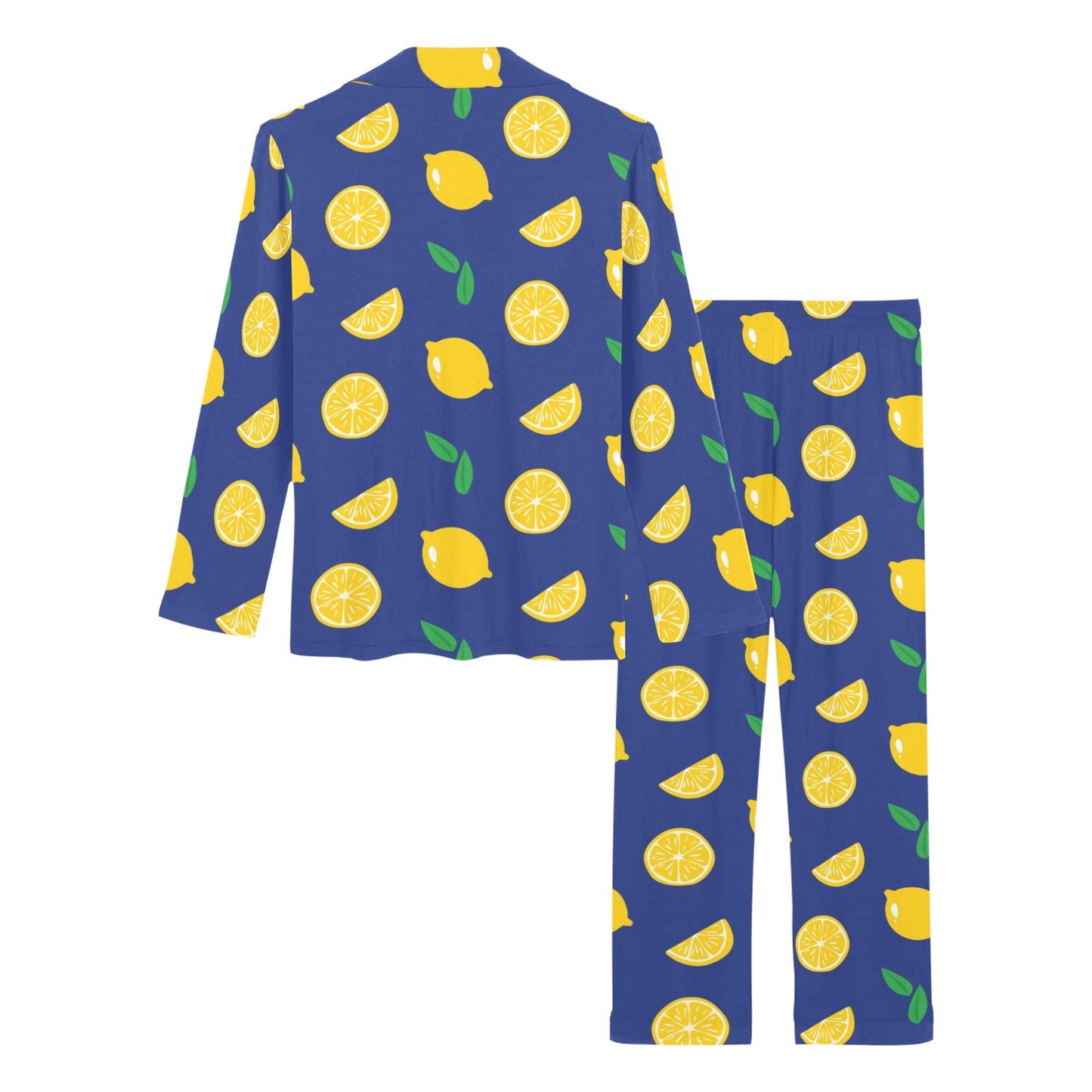 Citrus  Pattern Print Design 02 Women's Long Pajama Set