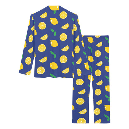 Citrus  Pattern Print Design 02 Women's Long Pajama Set