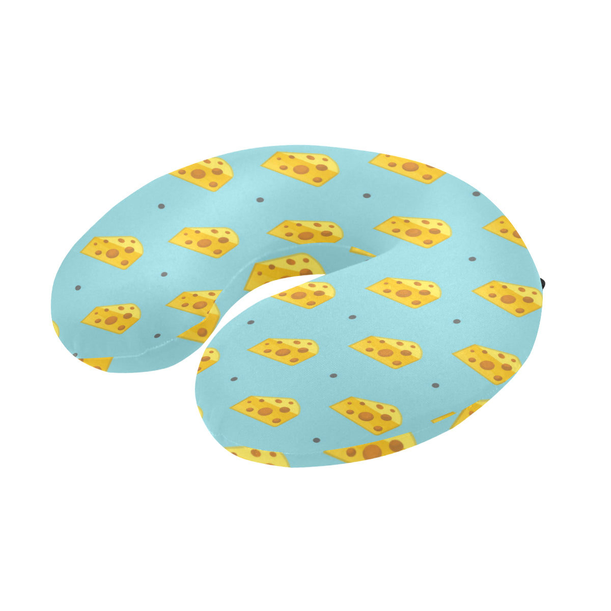 Cheese Pattern Print Design 02 U-Shaped Travel Neck Pillow