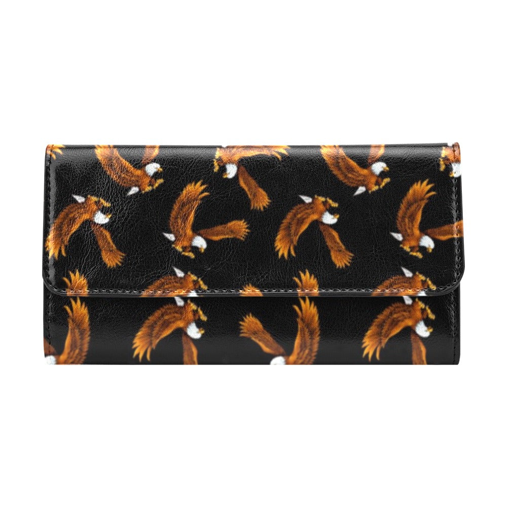 Eagles Print Pattern Women's Trifold Wallet