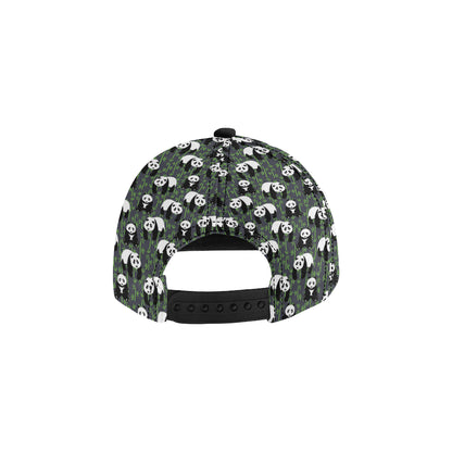 Panda Bear Bamboo Themed Print Snapback Cap