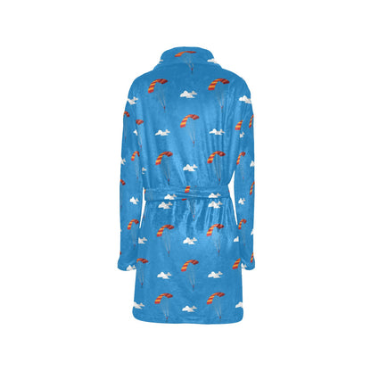 Skydiving Pattern Print Design 02 Women's Fleece Robe