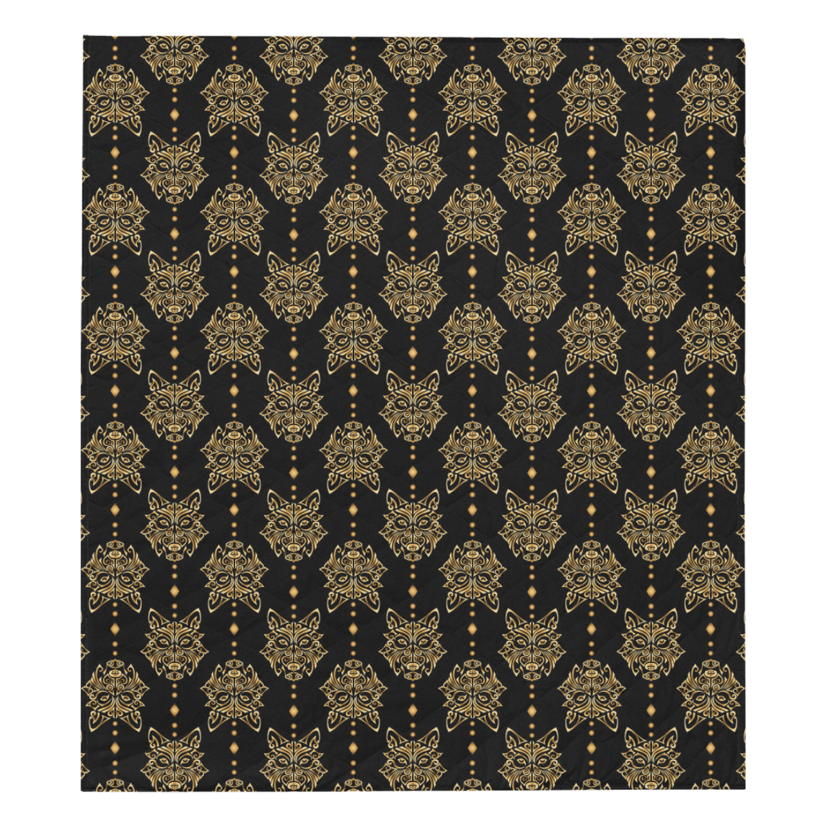 Aztec Wolf Pattern Print Design 04 Premium Quilt